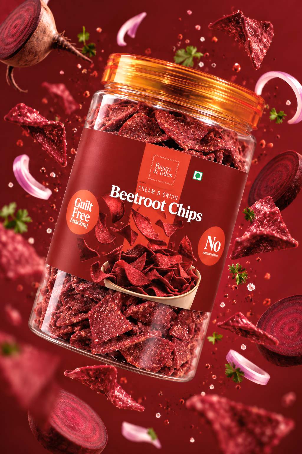 Cream & Onion Beetroot Chips