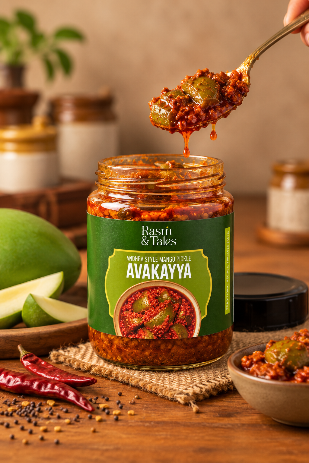Andhra Style Mango Pickle (Avakaya)