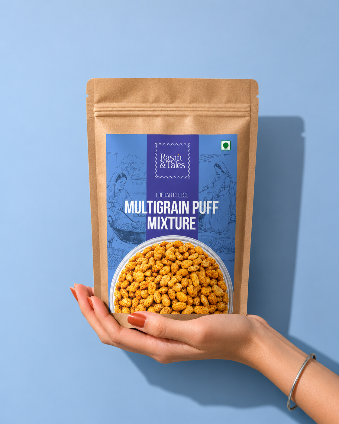 Cheddar Cheese Multigrain Puff Mixture