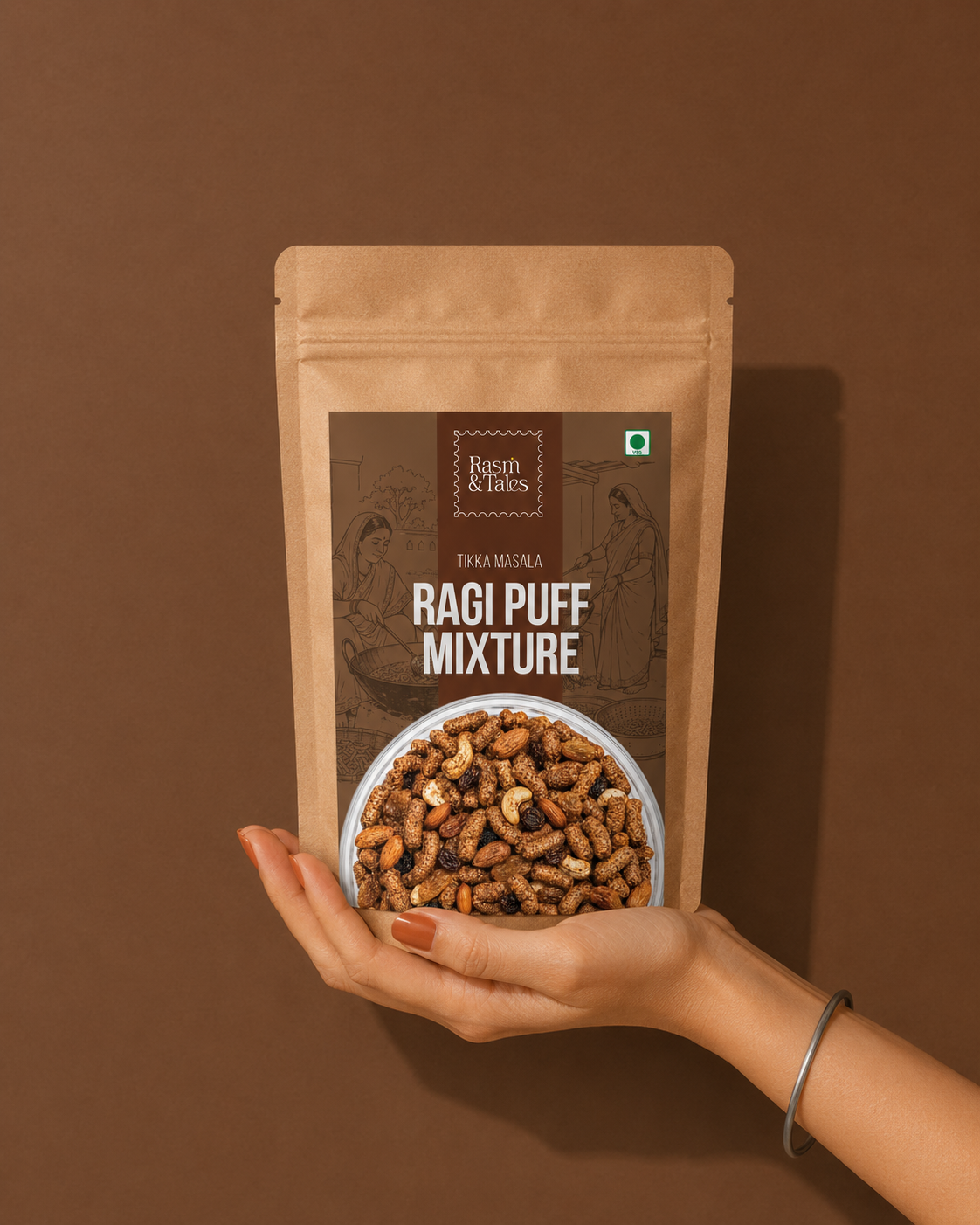 Tikka Masala Flavour Ragi Puff Mixture