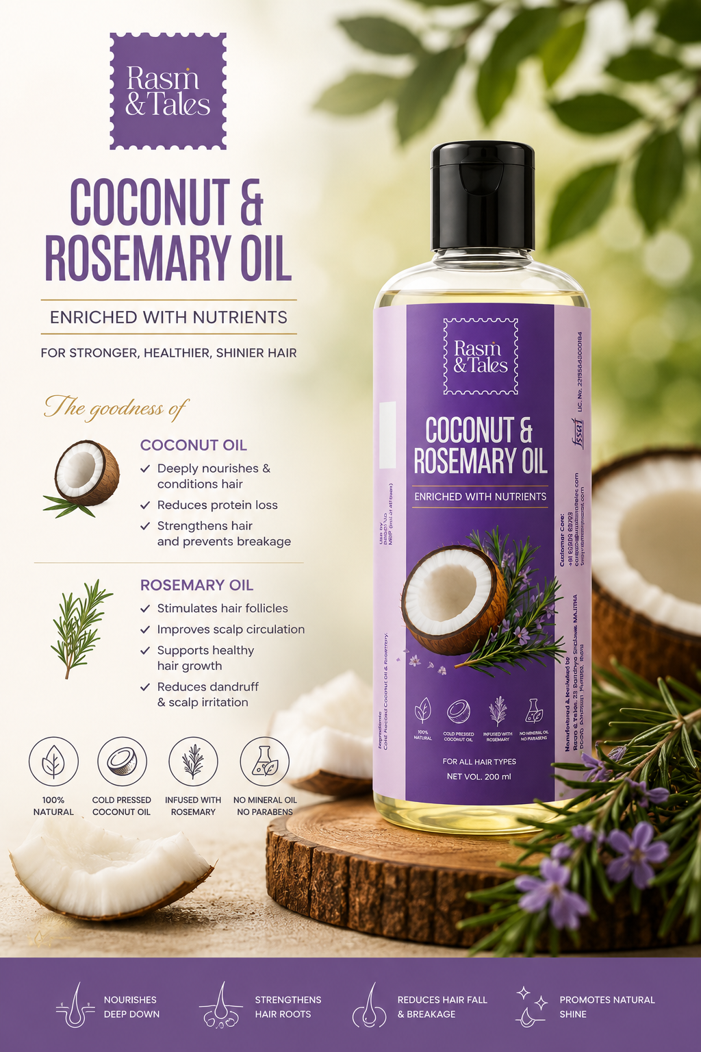 Coconut & Rosemary oil