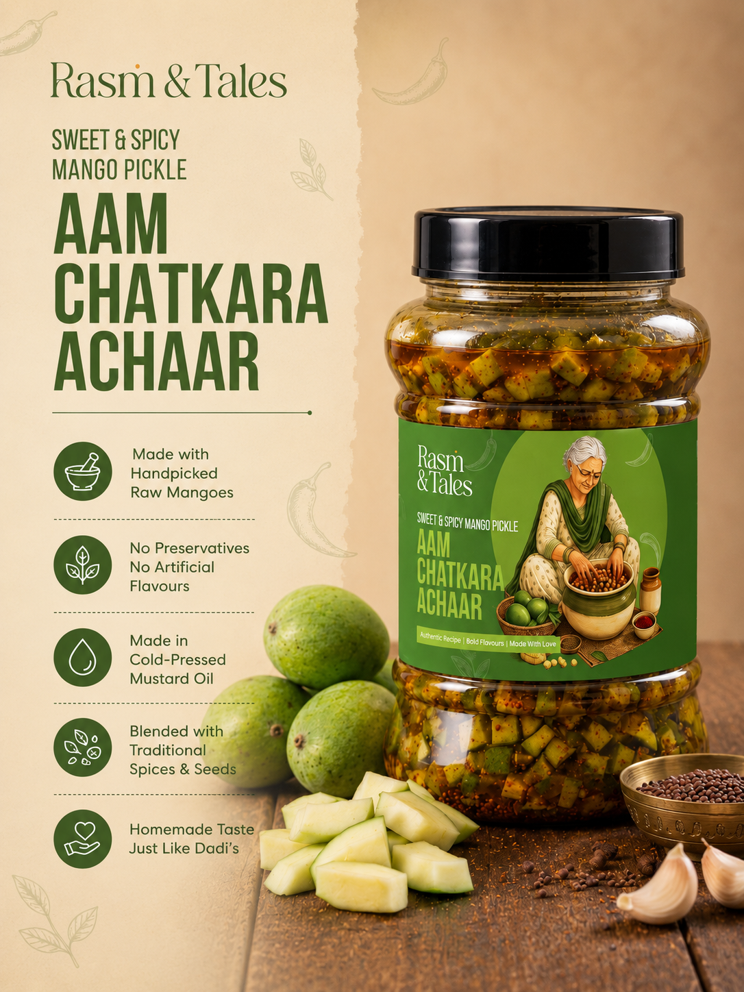 Aam Chatkara (Diced Mango Pickle)