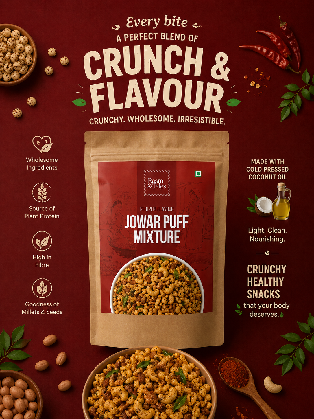 Peri Peri Jowar Puff Mixture